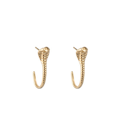 GO-DUTCH LABEL Go Dutch Label Ear Stud Snake Gold-coloured