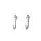 GO-DUTCH LABEL Go Dutch Label Ear Stud Snake Silver colored