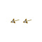 GO-DUTCH LABEL Go Dutch Label Ear Studs Triangle with Zirconia Gold colored