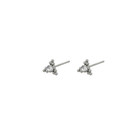 GO-DUTCH LABEL Go Dutch Label Ear Studs Triangle with Zirconia Silver colored