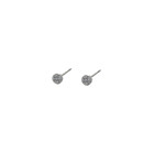 GO-DUTCH LABEL Go Dutch Label Ear Studs Round with Zirconia stones Silver colored