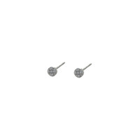 GO-DUTCH LABEL Go Dutch Label Ear Studs Round with Zirconia stones Silver colored