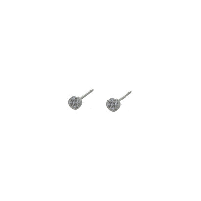 GO-DUTCH LABEL Go Dutch Label Ear Studs Round with Zirconia stones Silver colored