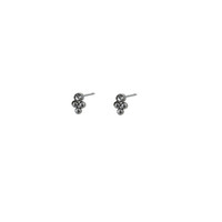 GO-DUTCH LABEL Go Dutch Label Ear Studs Bali Style Small with Zirconia Silver Colored