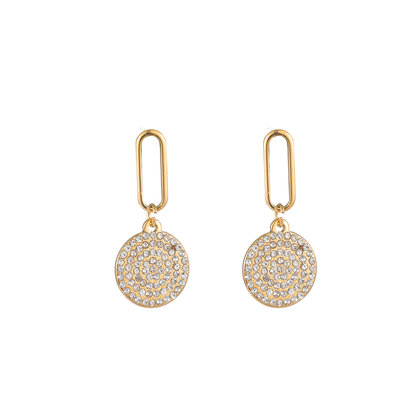 GO-DUTCH LABEL Go Dutch Label Ear Stud With Sparkle Charm Gold Colored