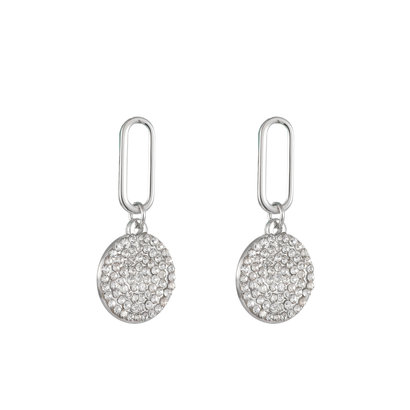 GO-DUTCH LABEL Go Dutch Label Ear Stud With Sparkle Charm Silver Colored