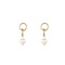 GO-DUTCH LABEL Go Dutch Label Ear Stud With Pearl Charm Gold Colored