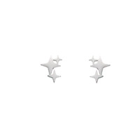 GO-DUTCH LABEL Go Dutch Label Ear Stud Stars Silver colored