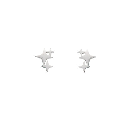 GO-DUTCH LABEL Go Dutch Label Ear Stud Stars Silver colored