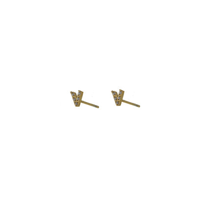 GO-DUTCH LABEL Go Dutch Label Ear Studs V Gold-coloured