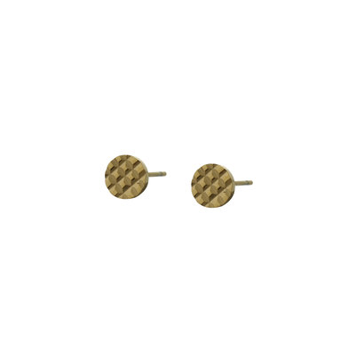 GO-DUTCH LABEL Go Dutch Label Ear Studs Round Flat Gold Colored