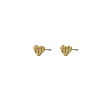 GO-DUTCH LABEL Go Dutch Label Ear Studs Heart Flat Gold Colored