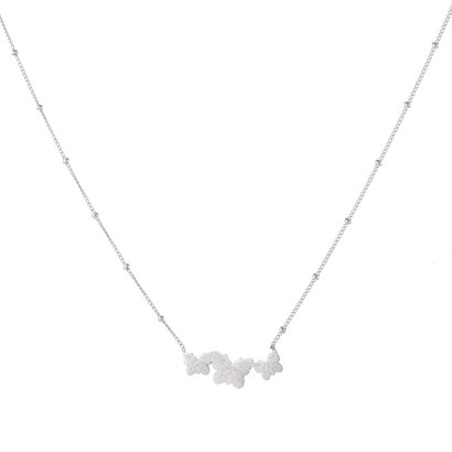 GO-DUTCH LABEL Go Dutch Label Necklace Butterflies Silver colored