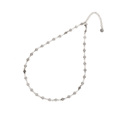 GO-DUTCH LABEL Go Dutch Label Necklace Clovers Silver colored