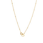 GO-DUTCH LABEL Go Dutch Label Ketting met Together Hartjes Goudkleurig