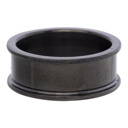 IXXXI JEWELRY RINGEN iXXXi Base ring 0.8 cm Black Stainless Steel