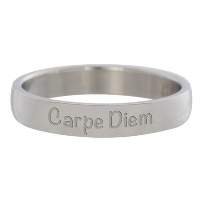 IXXXI JEWELRY RINGEN iXXXi Washer 0.4 cm Carpe Diem Silver Stainless Steel