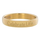 IXXXI JEWELRY RINGEN iXXXi Washer 0.4 cm Celebrate Life Gold