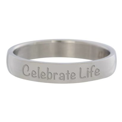 IXXXI JEWELRY RINGEN iXXXi Vulring 0.4 cm Celebrate Life Zilverkleurig Edelstaal