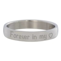 IXXXI JEWELRY RINGEN iXXXi Washer 0.4 cm Forever in my Heart Silver