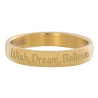 IXXXI JEWELRY RINGEN iXXXi Washer 0.4 cm Wish, Dream, Believe golden