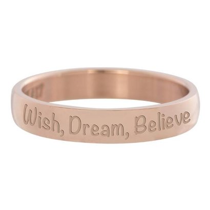 IXXXI JEWELRY RINGEN iXXXi Vulring 0.4 cm Wish, Dream, Believe rosekleurig Edelstaal