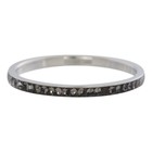 IXXXI JEWELRY RINGEN iXXXi Washer 0,2 cm Schmale Zirkonia Schwarz Silber