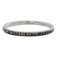 IXXXI JEWELRY RINGEN iXXXi Washer 0.2 cm Narrow Zirconia Black Silver