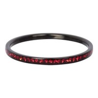 IXXXI JEWELRY RINGEN iXXXi Washer 0.2 cm Narrow Zirconia Red Black