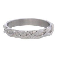 IXXXI JEWELRY RINGEN iXXXi Jewelry Washer 0.4 cm Steel Braided Shiny Silver