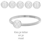 IXXXI JEWELRY RINGEN iXXXi Schmuck Washer 0,2 cm Stahl Alphabet Silber
