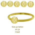 IXXXI JEWELRY RINGEN iXXXi Jewelry Vulring 0.2 cm Staal Alfabet Goud