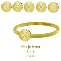 IXXXI JEWELRY RINGEN iXXXi Jewelry Washer 0.2 cm Steel Alphabet Gold