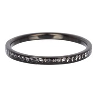 IXXXI JEWELRY RINGEN iXXXi Washer 0.2 cm Narrow Zirconia Black Blackstone