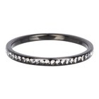 IXXXI JEWELRY RINGEN iXXXi Vulring 0.2 cm Smal Zirkonia Crystal Black