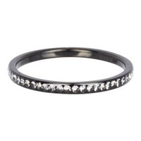 IXXXI JEWELRY RINGEN iXXXi Washer 0.2 cm Kleine CZ Crystal Black