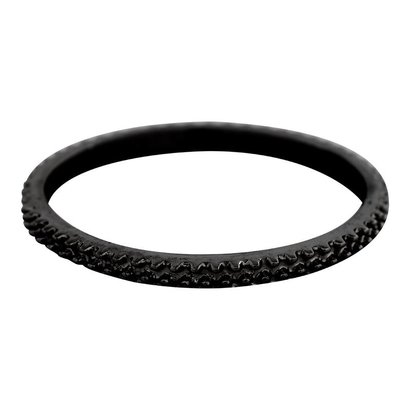 IXXXI JEWELRY RINGEN iXXXi Jewelry Vulring 0.2 cm Staal Kaviaar Small Black