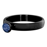 IXXXI JEWELRY RINGEN iXXXi Jewelry Washer 0.4 cm Steel with Zirconia Blue 1 Black