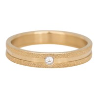IXXXI JEWELRY RINGEN iXXXi Jewelry Washer 0.4 cm Steel Sandblased Cristal Stone Ringgold