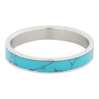 IXXXI JEWELRY RINGEN iXXXi Jewelry Vulring 0.4 cm Staal Turquoise