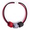 CUBE COLLECTION CUBE KETTING Rood Zwart met 3 Cubes Red, Grey, Black CUBE