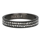 IXXXI JEWELRY RINGEN iXXXi Jewelry Fountain 0.4 cm Double Zirconia Black