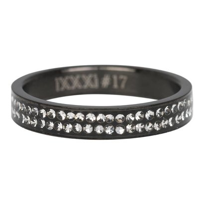 IXXXI JEWELRY RINGEN iXXXi Jewelry Vulring 0.4 cm Double Zirkonia Black