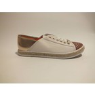 Wit/champagne sneaker