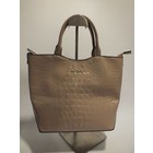 beige lak handtas print