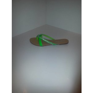 CHC-shoes Groene teen slipper