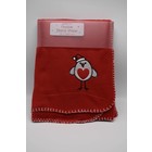 Fleece deken rood met naam