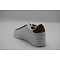 Witte sneaker met tijgerprint accenten