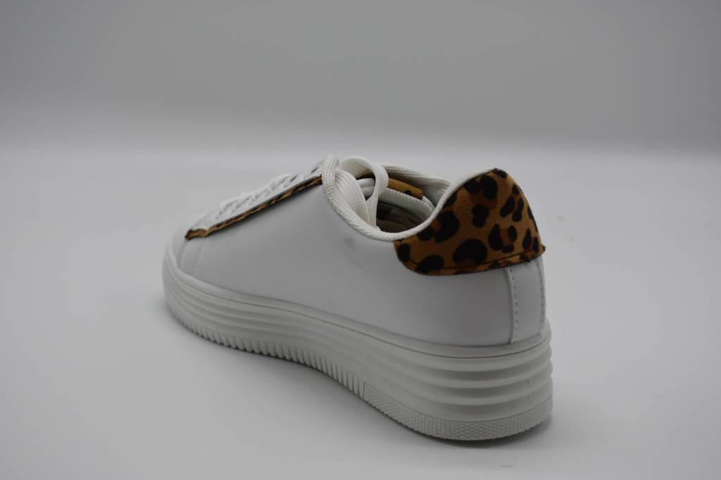 Witte sneakers met tijgerprint sale