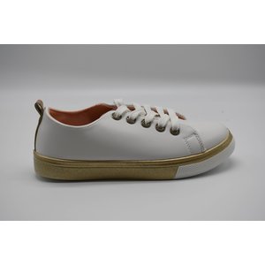 witte sneakers met gouden zool